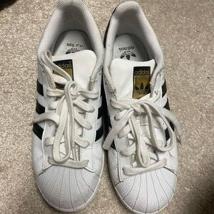 Adidas Classic White and Black Sneakers